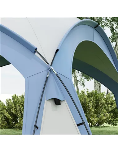 Outsunny 3.5 x 3.5M Camping Gazebo, Outdoor Event Shelter Dome Tent Garden Sun Shelter Patio Spire Arc Pavilion Camp Sun Shade T