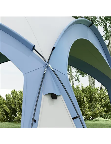 Outsunny 3.5 x 3.5M Camping Gazebo, Outdoor Event Shelter Dome Tent Garden Sun Shelter Patio Spire Arc Pavilion Camp Sun Shade T