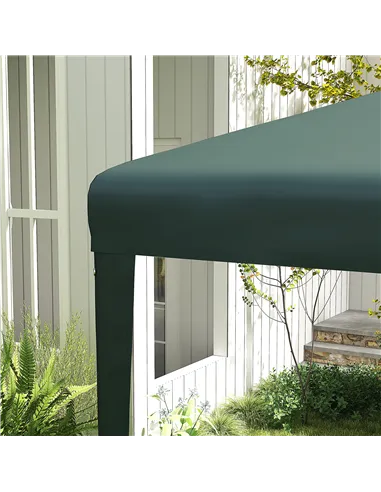 Outsunny 2.7m x 2.7m Garden Gazebo Marquee Party Tent Wedding Canopy Outdoor(Dark Green)