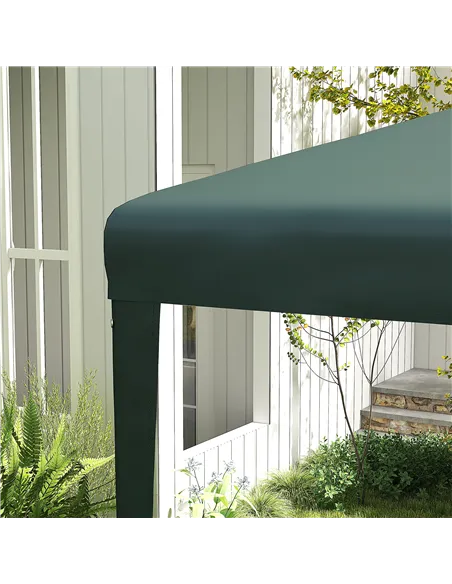 Outsunny 2.7m x 2.7m Garden Gazebo Marquee Party Tent Wedding Canopy Outdoor(Dark Green)