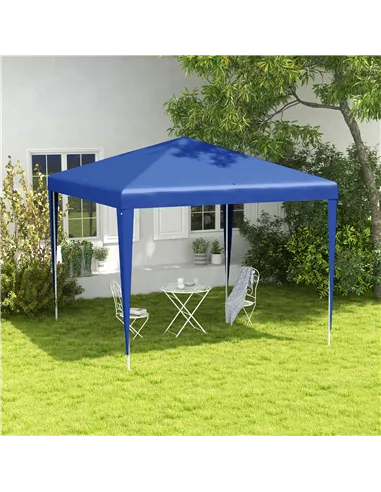 Outsunny 2.7m x 2.7m Garden Gazebo Marquee Party Tent Wedding Canopy Outdoor(Blue)