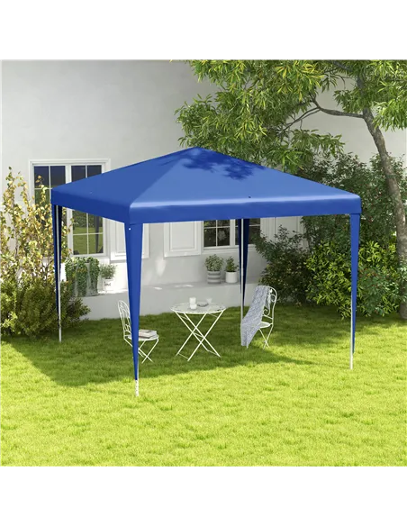 Outsunny 2.7m x 2.7m Garden Gazebo Marquee Party Tent Wedding Canopy Outdoor(Blue)