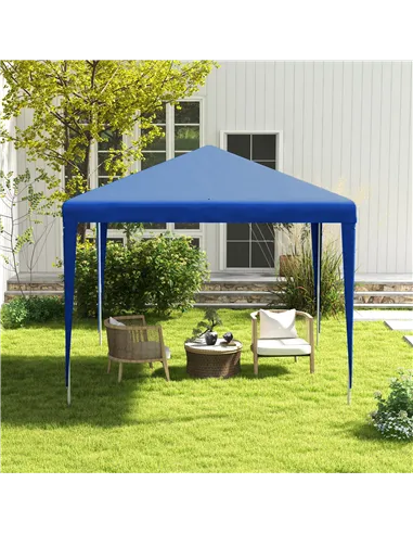 Outsunny 2.7m x 2.7m Garden Gazebo Marquee Party Tent Wedding Canopy Outdoor(Blue)
