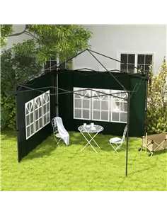 Outsunny Set of Two 3 x 3m Gazebo Frame Replacement Walls - Green 2