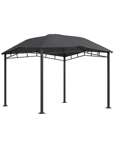 Outsunny 3x3(m) Outdoor Gazebo Garden Gazebo Pavilion Sunshade Canopy Tent with Steel Frame, Grey