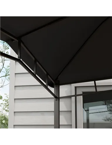 Outsunny 3x3(m) Outdoor Gazebo Garden Gazebo Pavilion Sunshade Canopy Tent with Steel Frame, Grey