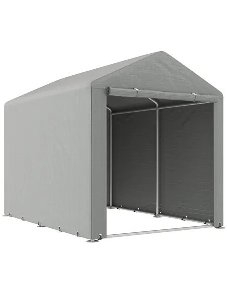 Outsunny 2.2 x 1.6 m Outdoor Storage Tent, with Accessories - Light Grey