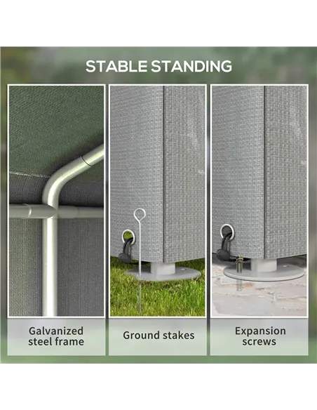 Outsunny 2.2 x 1.6 m Outdoor Storage Tent, with Accessories - Light Grey