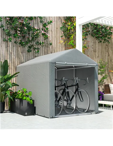 Outsunny 2.2 x 1.6 m Outdoor Storage Tent, with Accessories - Light Grey