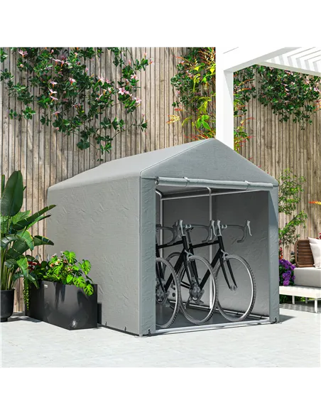 Outsunny 2.2 x 1.6 m Outdoor Storage Tent, with Accessories - Light Grey