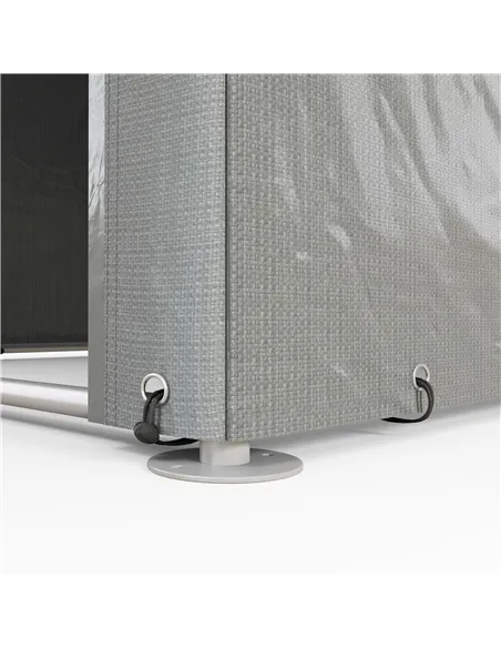 Outsunny 2.2 x 1.6 m Outdoor Storage Tent, with Accessories - Light Grey
