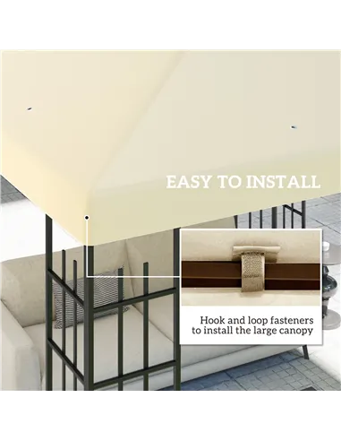 Outsunny 3 x 3(m) Gazebo Frame Replacement - Cream