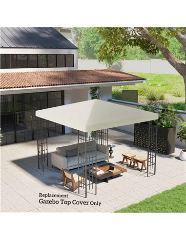 Outsunny 3 x 3(m) Gazebo Frame Replacement - Cream