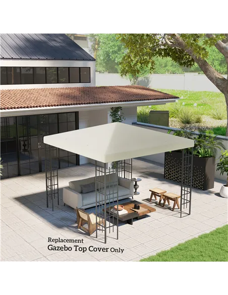 Outsunny 3 x 3(m) Gazebo Frame Replacement - Cream