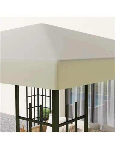 Outsunny 3 x 3(m) Gazebo Frame Replacement - Cream