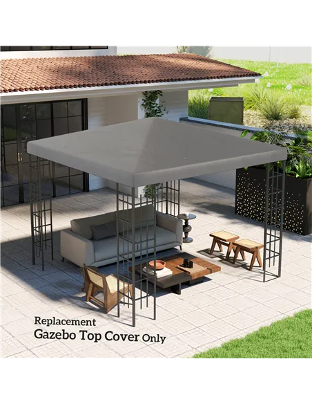 Outsunny 3 x 3(m) Gazebo Frame Replacement - Grey