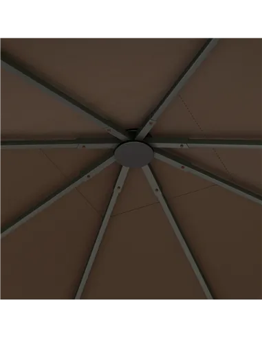 Outsunny 3 x 3(m) Gazebo Canopy Replacement Cover, Garden Gazebo Roof Replacement with Drain Holes, Water-resistant Plastic Coat