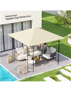 Outsunny 3 x 3(m) Gazebo Canopy Replacement, for 01-0867 - Cream 2