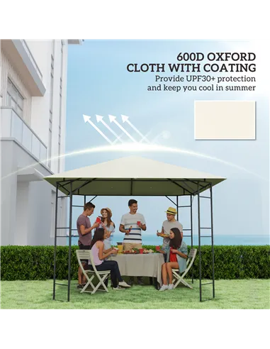 Outsunny 3 x 3(m) Gazebo Canopy Replacement, for 01-0867 - Cream