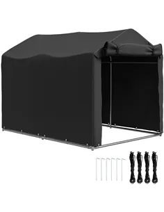 Outsunny 2.2 x 1.6 m Garden Storage Tent, Waterproof Anti-UV Bike Tent with Roll-up Zipper Door, Galvanised Outdoor Storage Shel