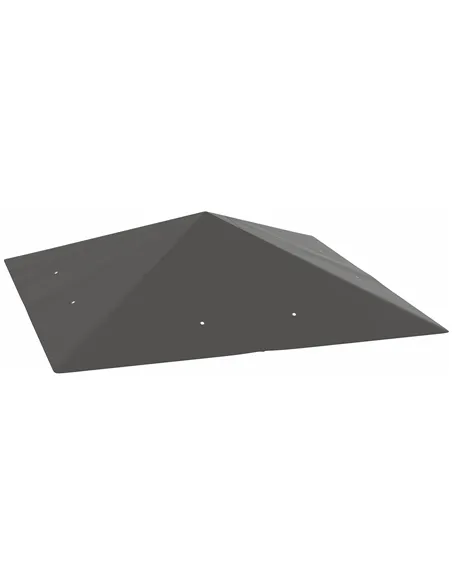 Outsunny 3 x 3(m) Gazebo Canopy Replacement Cover, Garden Gazebo Roof Replacement with Drain Holes, Water Resistant PVC Coating,