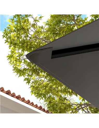 Outsunny 3 x 3(m) Gazebo Canopy Replacement Cover, Garden Gazebo Roof Replacement with Drain Holes, Water Resistant PVC Coating,