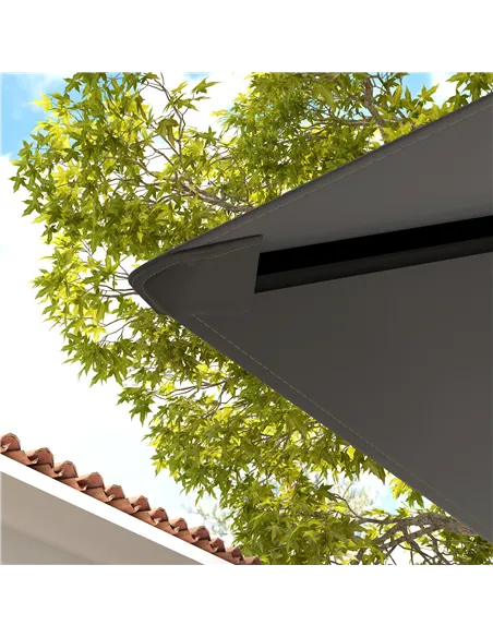 Outsunny 3 x 3(m) Gazebo Canopy Replacement Cover, Garden Gazebo Roof Replacement with Drain Holes, Water Resistant PVC Coating,