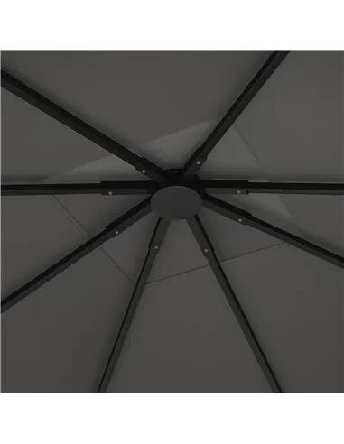 Outsunny 3 x 3(m) Gazebo Canopy Replacement Cover, Garden Gazebo Roof Replacement with Drain Holes, Water Resistant PVC Coating,