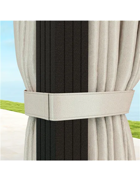 Outsunny 3 x 4m Hardtop Gazebo Canopy with UPF30+ Double Polycarbonate Roof, Aluminium Frame Garden Gazebo Permanent Pavilion wi