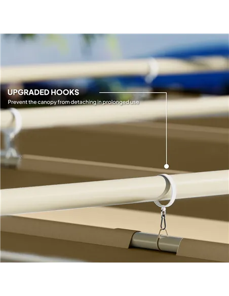 Outsunny 3 x 3m Retractable Roof Metal Pergola - Black