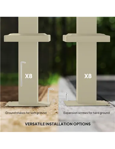 Outsunny 3 x 3m Retractable Roof Metal Pergola - Black