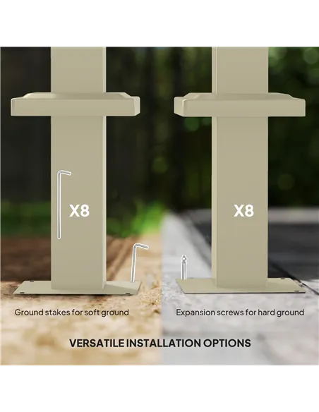 Outsunny 3 x 3m Retractable Roof Metal Pergola - Black