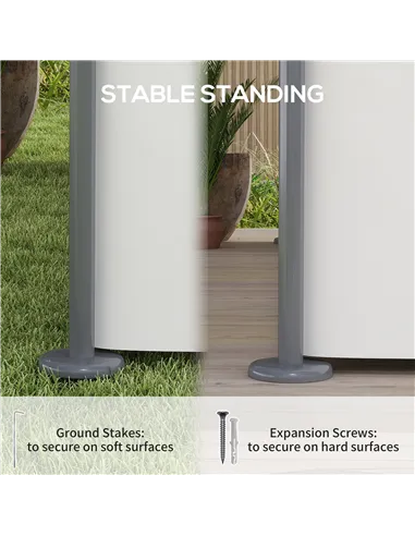 Outsunny 3 x 4m Metal Frame, Two-Tier Roof Gazebo - Cream White