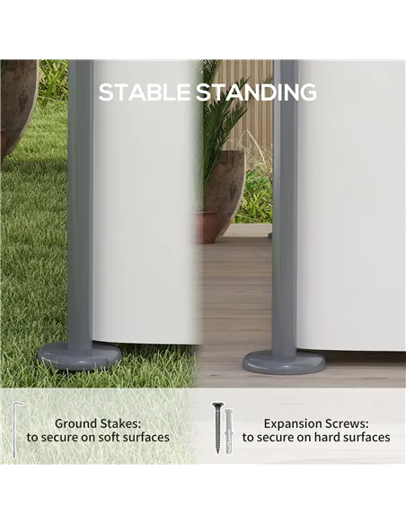 Outsunny 3 x 4m Metal Frame, Two-Tier Roof Gazebo - Cream White