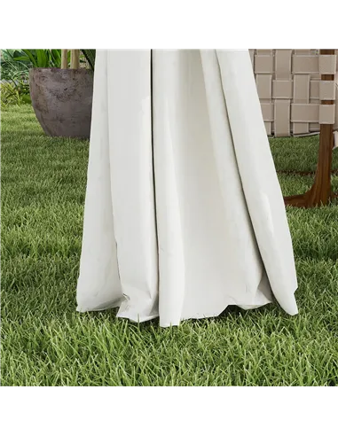 Outsunny 3 x 4m Metal Frame, Two-Tier Roof Gazebo - Cream White