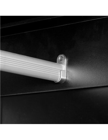 HOMCOM 2 Door Wardrobe, Modern Wardrobe with 3 Drawers and Hanging Rod for Bedroom, Black