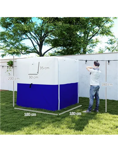 Outsunny 2 x 2m Pop-Up Gazebo, with Accessories - Dark Blue