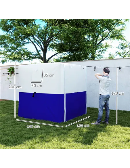 Outsunny 2 x 2m Pop-Up Gazebo, with Accessories - Dark Blue
