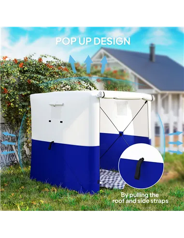 Outsunny 2 x 2m Pop-Up Gazebo, with Accessories - Dark Blue