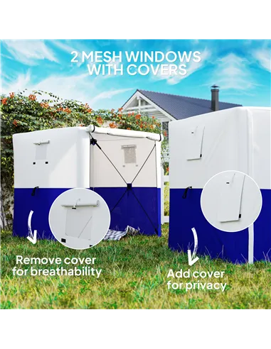 Outsunny 2 x 2m Pop-Up Gazebo, with Accessories - Dark Blue