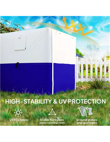 Outsunny 2 x 2m Pop-Up Gazebo, with Accessories - Dark Blue