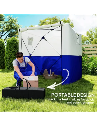 Outsunny 2 x 2m Pop-Up Gazebo, with Accessories - Dark Blue