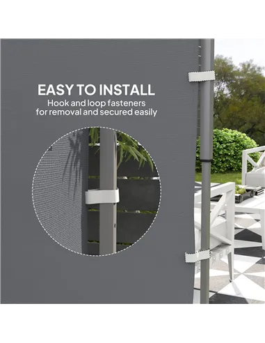 Outsunny 195 x 295cm Replacement Gazebo Sidewall - Grey