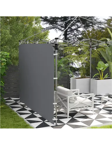 Outsunny 195 x 295cm Replacement Gazebo Sidewall - Grey