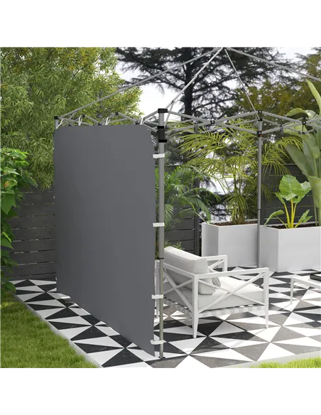 Outsunny 195 x 295cm Replacement Gazebo Sidewall - Grey