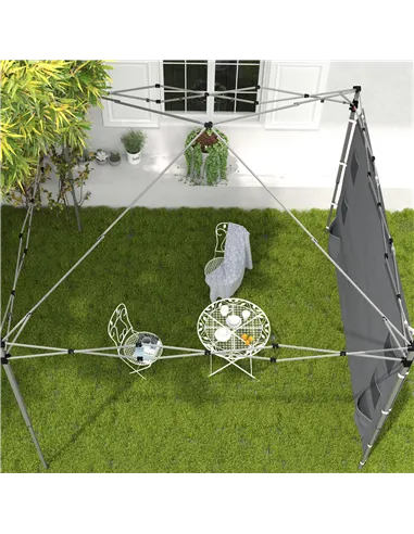 Outsunny 195 x 295cm Replacement Gazebo Sidewall - Grey