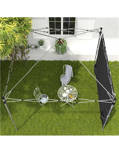 Outsunny 195 x 295cm Replacement Gazebo Sidewall - Black