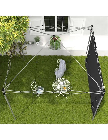 Outsunny 195 x 295cm Replacement Gazebo Sidewall - Black