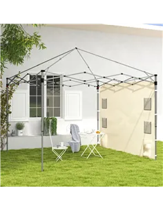 Outsunny 195 x 295cm Replacement Gazebo Sidewall - Beige 2