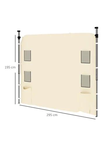 Outsunny 195 x 295cm Replacement Gazebo Sidewall - Beige